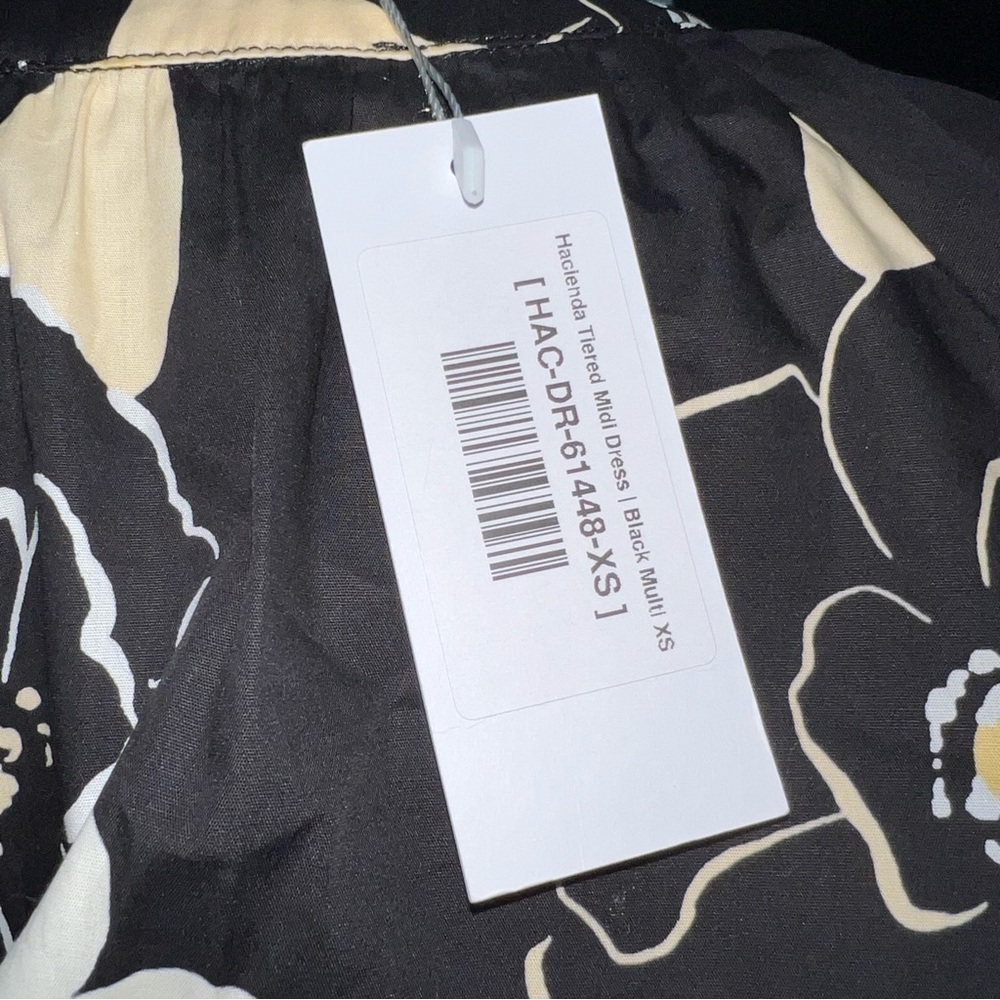 Baltic Born Hacienda Tiered Floral Black and White Women's Dress - Picture 10 of 11